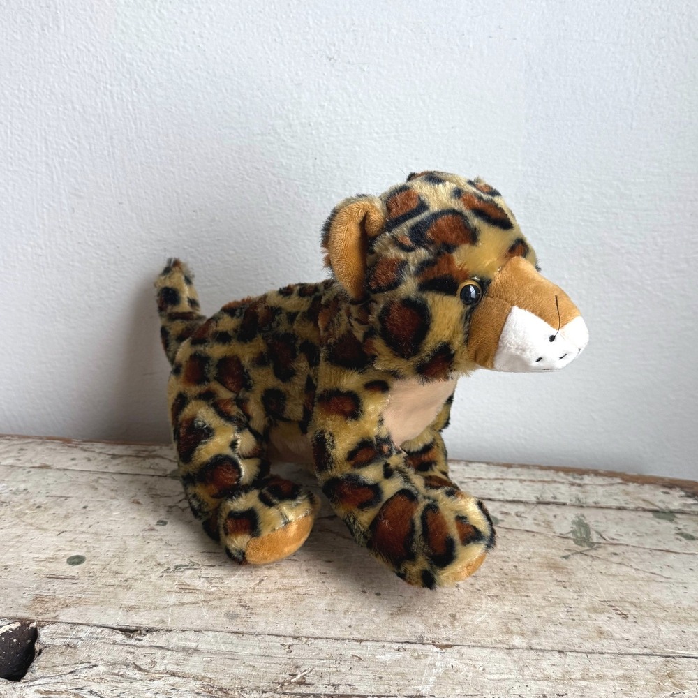 Burton + Burton Leopard Plush Spotted Big Cat Stuffed Animal 8.5"